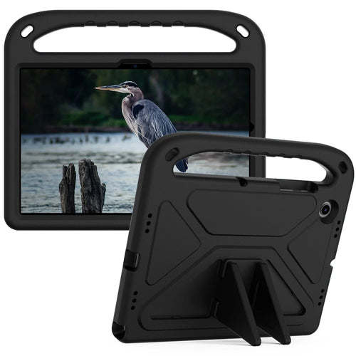 For Samsung Galaxy Tab A8 10.5 (2021) / A8 10.5 (2022) Anti-drop Anti-scratch Hand-hold Grip EVA Tablet Case with Foldable Kickstand - Black - 1