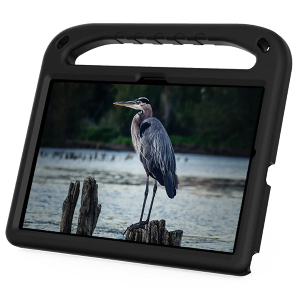 For Samsung Galaxy Tab A8 10.5 (2021) / A8 10.5 (2022) Anti-drop Anti-scratch Hand-hold Grip EVA Tablet Case with Foldable Kickstand - Black - 2