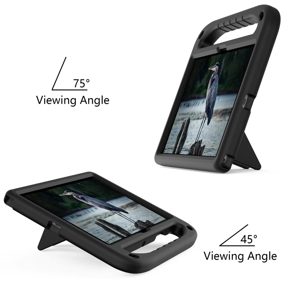 For Samsung Galaxy Tab A8 10.5 (2021) / A8 10.5 (2022) Anti-drop Anti-scratch Hand-hold Grip EVA Tablet Case with Foldable Kickstand - Black - 6