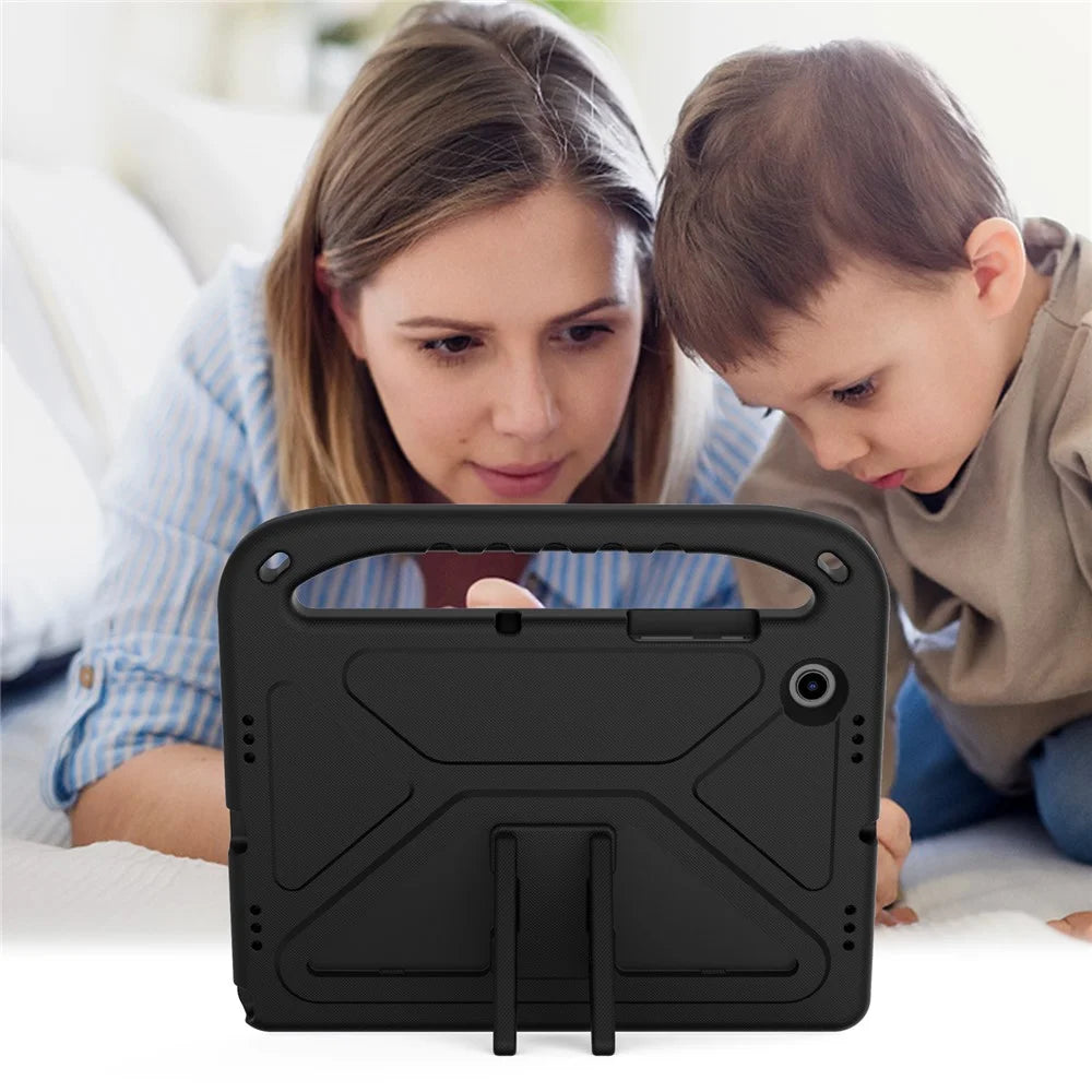 For Samsung Galaxy Tab A8 10.5 (2021) / A8 10.5 (2022) Anti-drop Anti-scratch Hand-hold Grip EVA Tablet Case with Foldable Kickstand - Black - 7