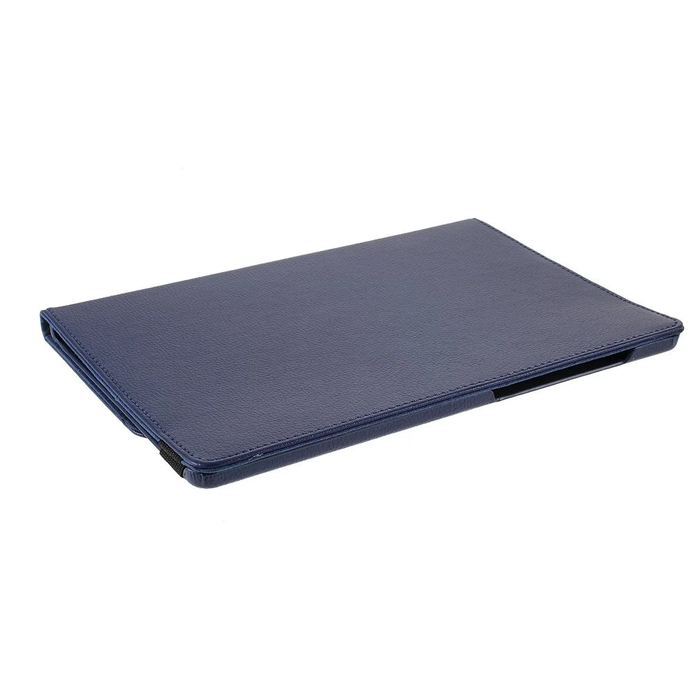 For Samsung Galaxy Tab S10 FE / S9 FE / S9 / S8 / S7 Tablet Case Rotary Stand PU Leather Cover with Elastic Band - Dark Blue - 4