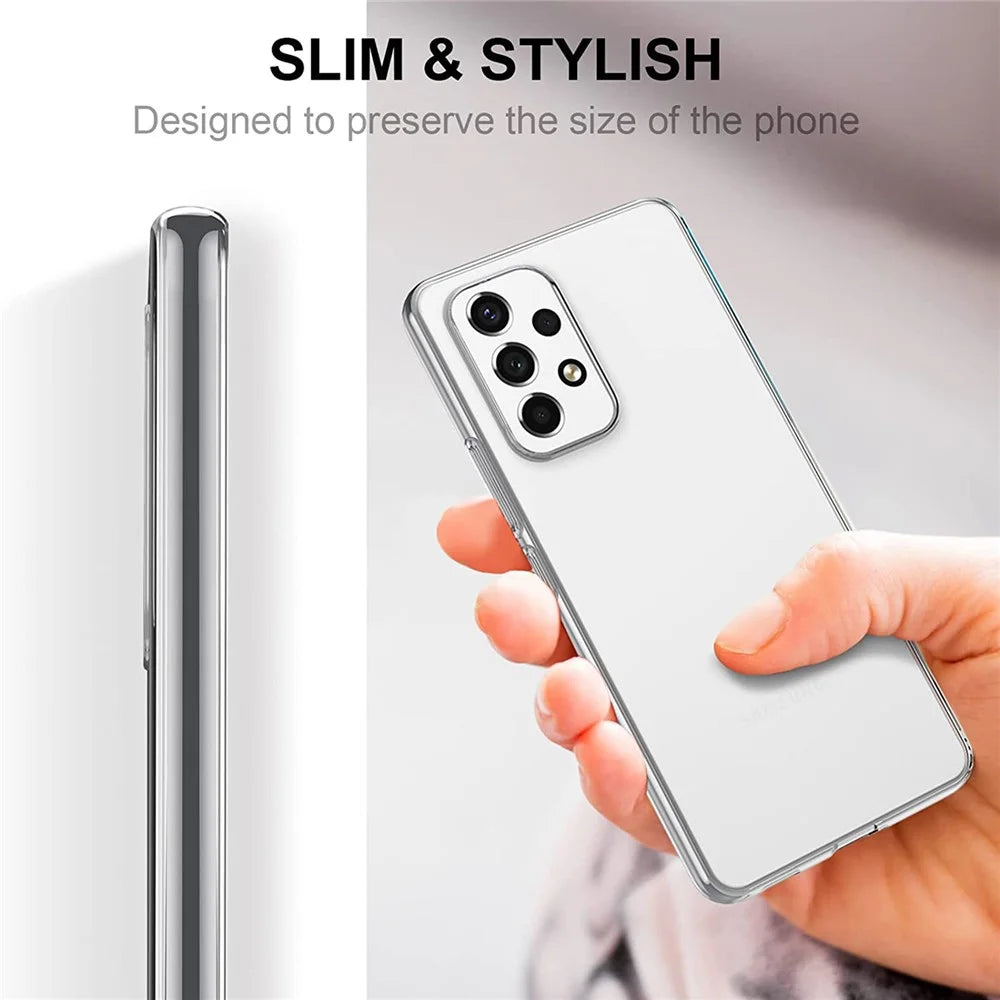 For Samsung Galaxy A53 5G Mobile Phone Case Clear Soft TPU Anti-fingerprint Protective Phone Cover - 5