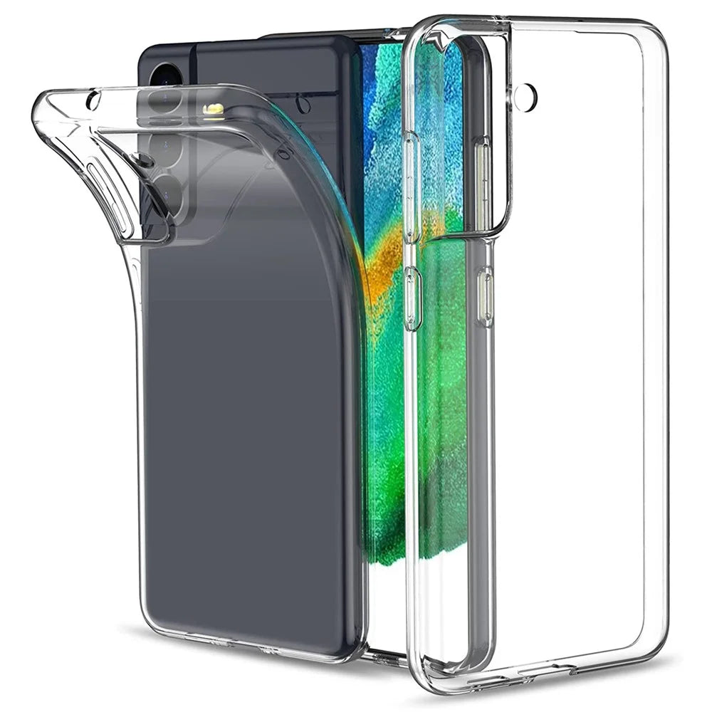 For Samsung Galaxy S22 5G Mobile Phone Case Precise Cutouts Clear Soft TPU Anti-fingerprint Well-protected Phone Cover - 1