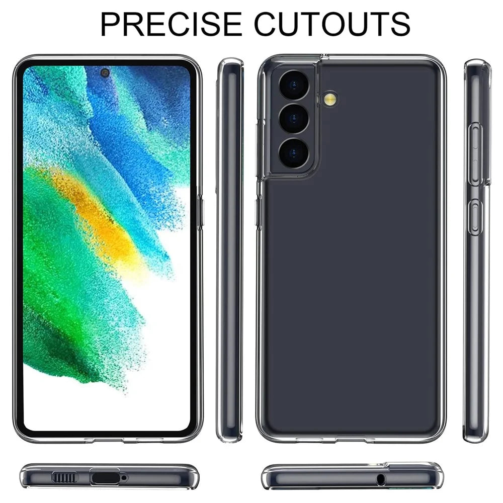For Samsung Galaxy S22 5G Mobile Phone Case Precise Cutouts Clear Soft TPU Anti-fingerprint Well-protected Phone Cover - 5
