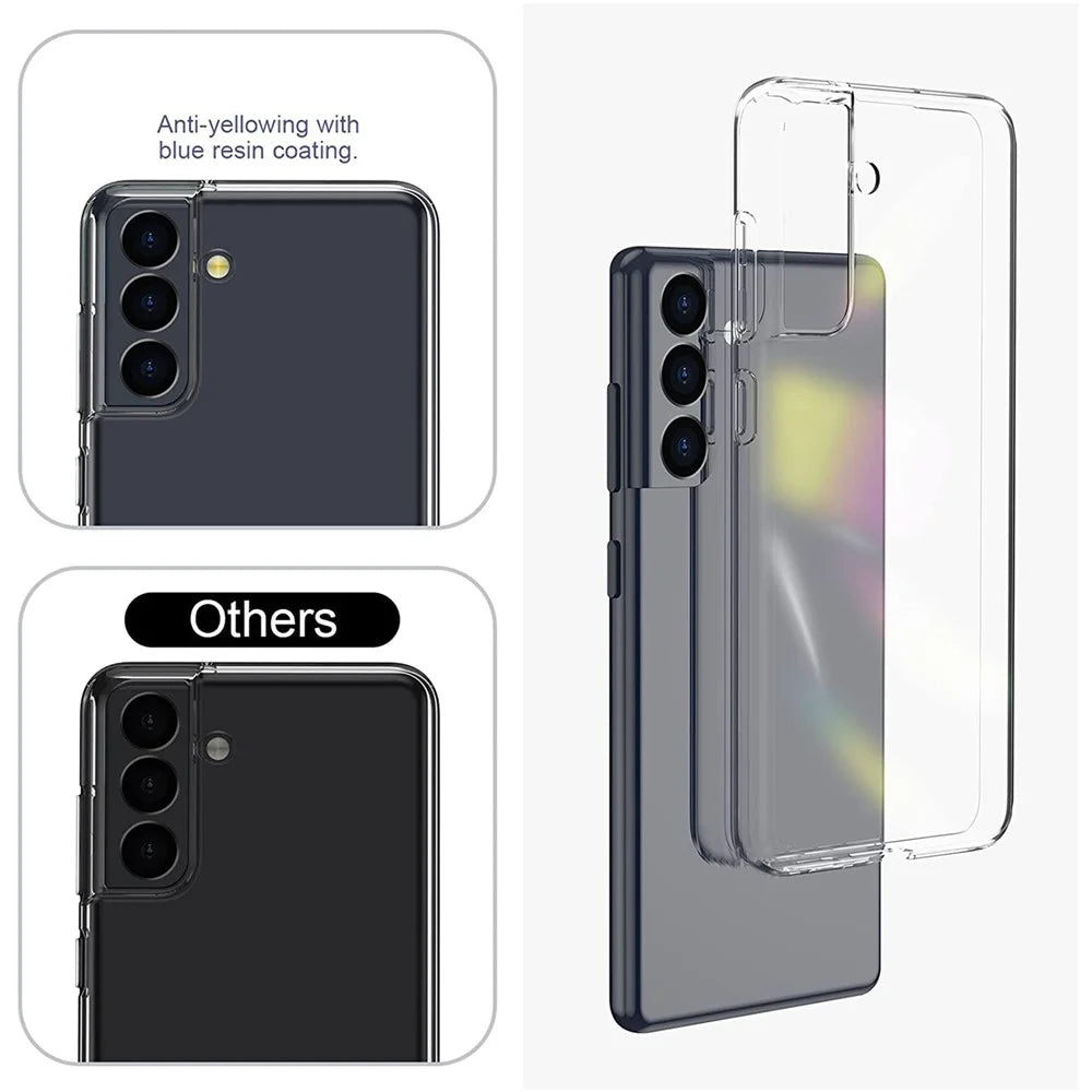 For Samsung Galaxy S22 5G Mobile Phone Case Precise Cutouts Clear Soft TPU Anti-fingerprint Well-protected Phone Cover - 6