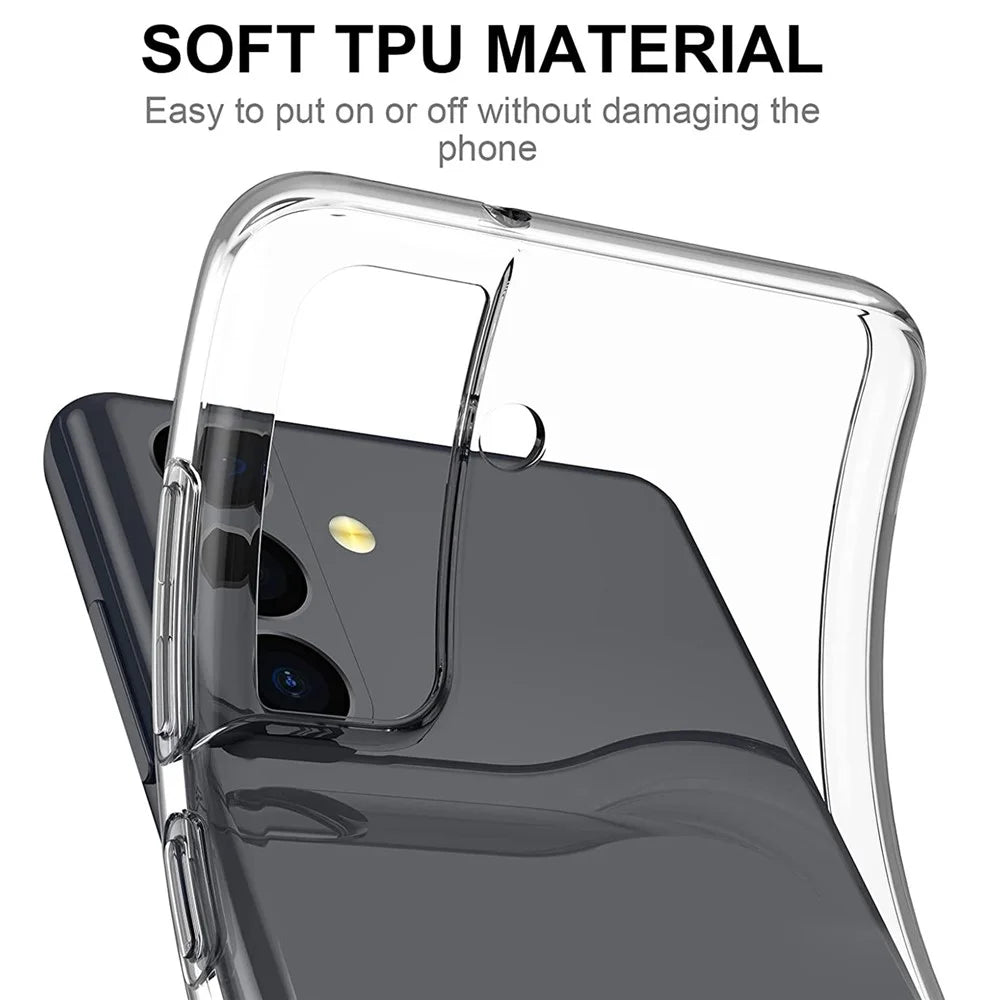 For Samsung Galaxy S22 5G Mobile Phone Case Precise Cutouts Clear Soft TPU Anti-fingerprint Well-protected Phone Cover - 7