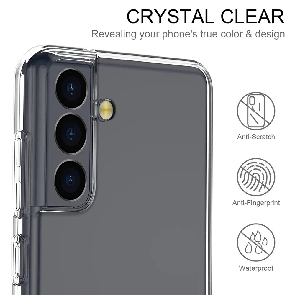 Soft TPU Thin Cover for Samsung Galaxy S22+ 5G, Anti-scratch Anti-fingerprint Clear Protective Case - 3
