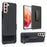 For Samsung Galaxy S22+ 5G Sliding Cover Design PC + TPU Phone Case Woven Texture Shell with Belt Clip and Kickstand - 6