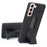 Screen Sliding Cover Phone Case for Samsung Galaxy S22 5G, Woven Texture PC + TPU Rotary Clip Kickstand Phone Shell - 1