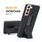 Screen Sliding Cover Phone Case for Samsung Galaxy S22 5G, Woven Texture PC + TPU Rotary Clip Kickstand Phone Shell - 3