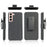 Screen Sliding Cover Phone Case for Samsung Galaxy S22 5G, Woven Texture PC + TPU Rotary Clip Kickstand Phone Shell - 6