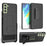 PC + TPU Screen Sliding Cover Phone Case for Samsung Galaxy S21 FE 5G, Rotary Clip Kickstand Protector Shell - 6
