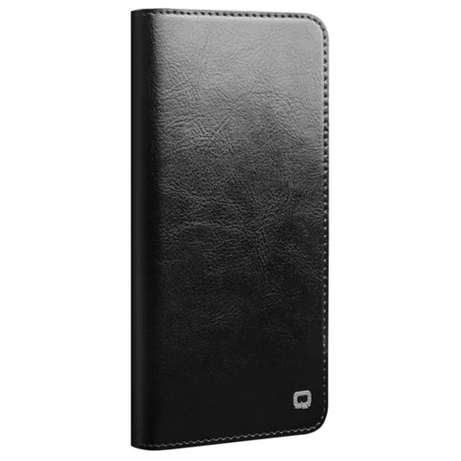 QIALINO for Samsung Galaxy S22+ 5G Folio Flip Stand Design Anti-Fall Genuine Leather Mobile Phone Case with Wallet - Black - 2