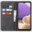 Magnetic Auto-absorbed PU Leather Case for Samsung Galaxy A33 5G, Folio Flip Wallet Stand Phone Cover - Black - 4