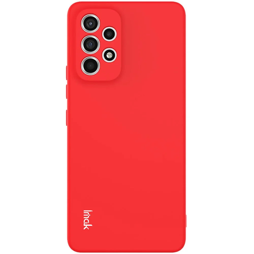 IMAK UC-2 Series for Samsung Galaxy A53 5G Solid Color Soft TPU Slim Fit Mobile Phone Case Cover - Red - 1