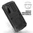 For Samsung Galaxy S22 5G Kickstand TPU + Metal Phone Case Shockproof Dustproof Fall-proof Protective Cover - Black - 2