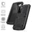 For Samsung Galaxy S22 5G Kickstand TPU + Metal Phone Case Shockproof Dustproof Fall-proof Protective Cover - Black - 4