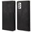 For Samsung Galaxy A23 5G (Global) Big Butterflies Imprinted Leather Stand Case Wallet Cover - Black - 1