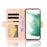For Samsung Galaxy S22 5G Multi-card Slots PU Leather + TPU Double Magnetic Clasps Stand Phone Case Protector with Wallet - Pink - 4