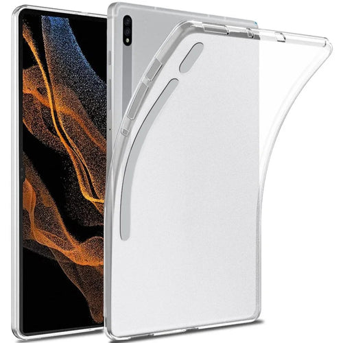 For Samsung Galaxy Tab S8 Ultra Glossy Surface Inner Matte Finish Tablet Case Anti-scratch Soft TPU Shell - 1