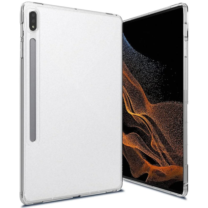 For Samsung Galaxy Tab S8 Ultra Glossy Surface Inner Matte Finish Tablet Case Anti-scratch Soft TPU Shell - 3