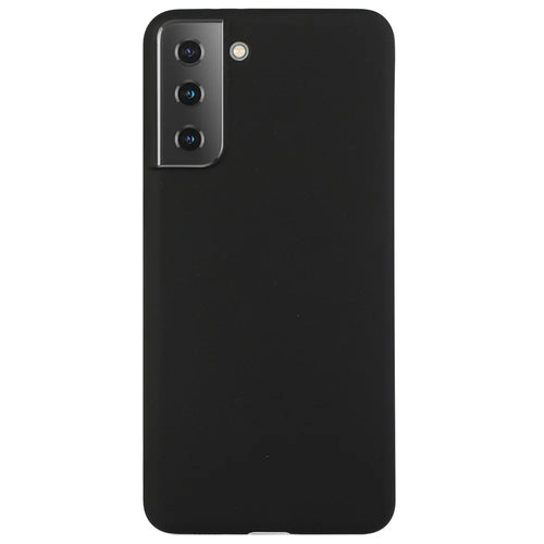 For Samsung Galaxy S22 5G Soft TPU Ultra-Thin Phone Back Cover Light Protective Matte Finish Coating Case - Black - 1