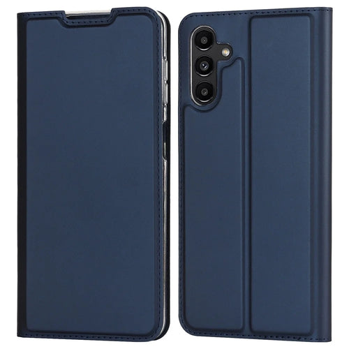 Stand Card Holder Phone Case for Samsung Galaxy A13 5G / A04s 4G (164.7mm), PU Leather + TPU Magnetic Auto-absorbed Cover - Blue - 1