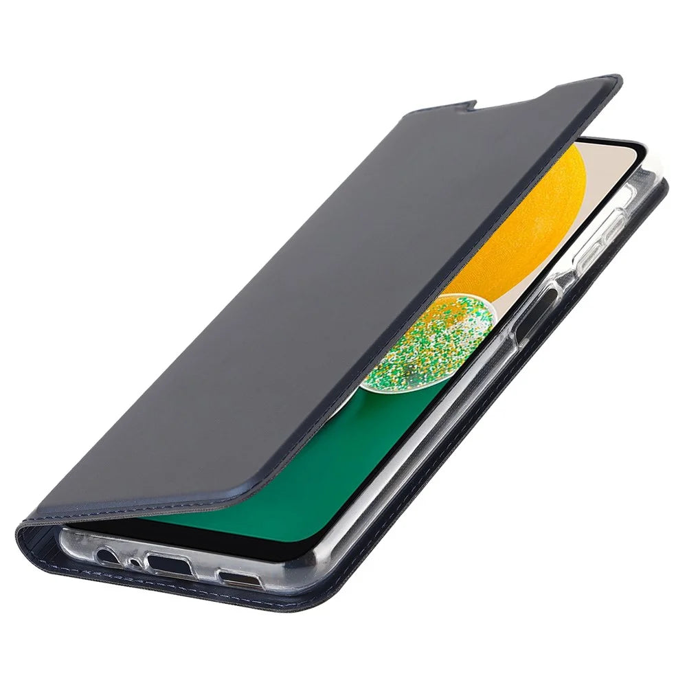 Stand Card Holder Phone Case for Samsung Galaxy A13 5G / A04s 4G (164.7mm), PU Leather + TPU Magnetic Auto-absorbed Cover - Blue - 7