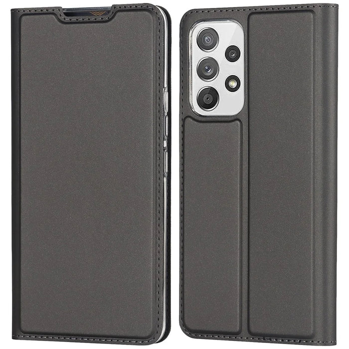 Card Holder Leather Case for Samsung Galaxy A53 5G, Magnetic Auto Closing Stand Phone Cover - Black - 1
