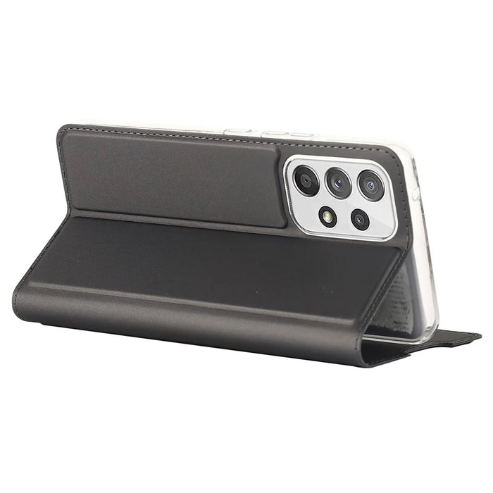 Card Holder Leather Case for Samsung Galaxy A53 5G, Magnetic Auto Closing Stand Phone Cover - Black - 6