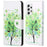 Pattern Printing Leather Phone Cover for Samsung Galaxy A23 5G (Global Version), Stand Wallet Cross Texture Protective Case - Green Tree - 1