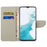 Pattern Printing Leather Phone Cover for Samsung Galaxy A23 5G (Global Version), Stand Wallet Cross Texture Protective Case - Green Tree - 5