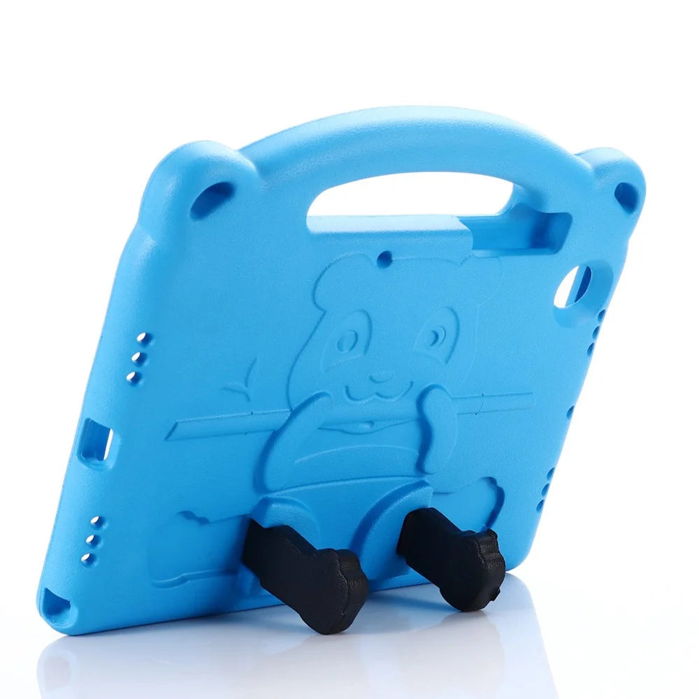 For Samsung Galaxy Tab A8 10.5 (2021) / A8 10.5 (2022) Cartoon Panda EVA Protective Case Convertible Handle Kickstand Tablet Kids Cover - Blue - 4