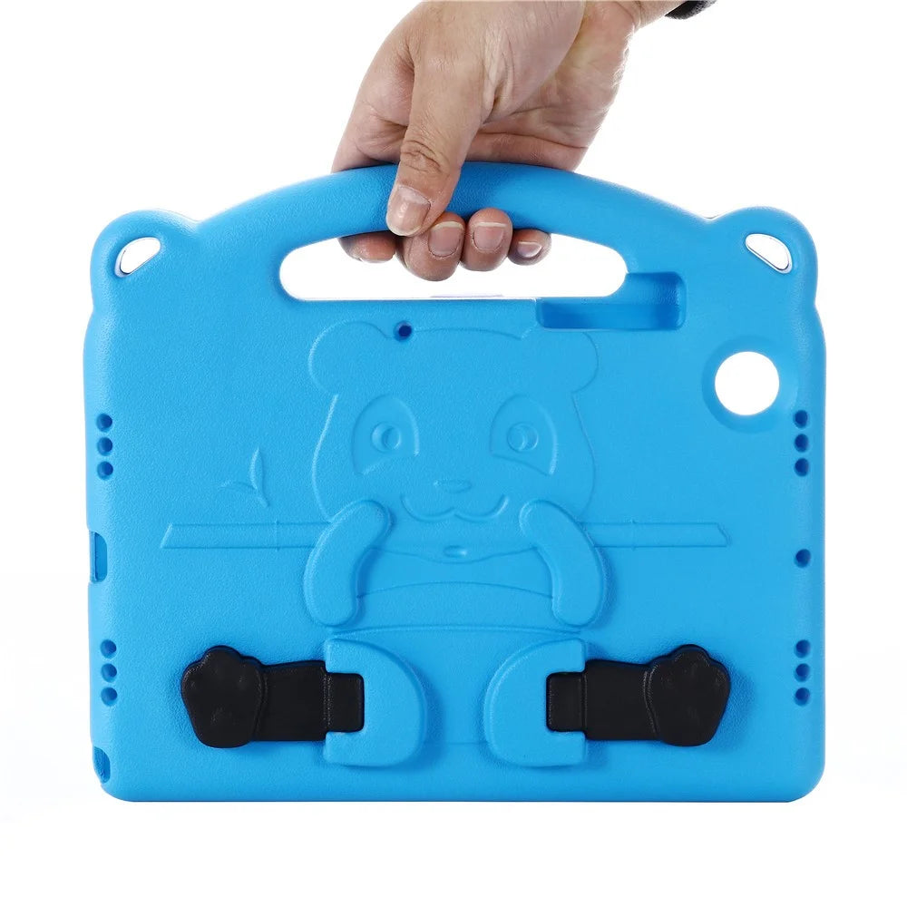 For Samsung Galaxy Tab A8 10.5 (2021) / A8 10.5 (2022) Cartoon Panda EVA Protective Case Convertible Handle Kickstand Tablet Kids Cover - Blue - 6