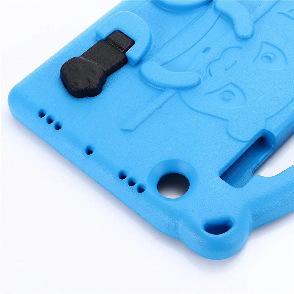 For Samsung Galaxy Tab A8 10.5 (2021) / A8 10.5 (2022) Cartoon Panda EVA Protective Case Convertible Handle Kickstand Tablet Kids Cover - Blue - 7