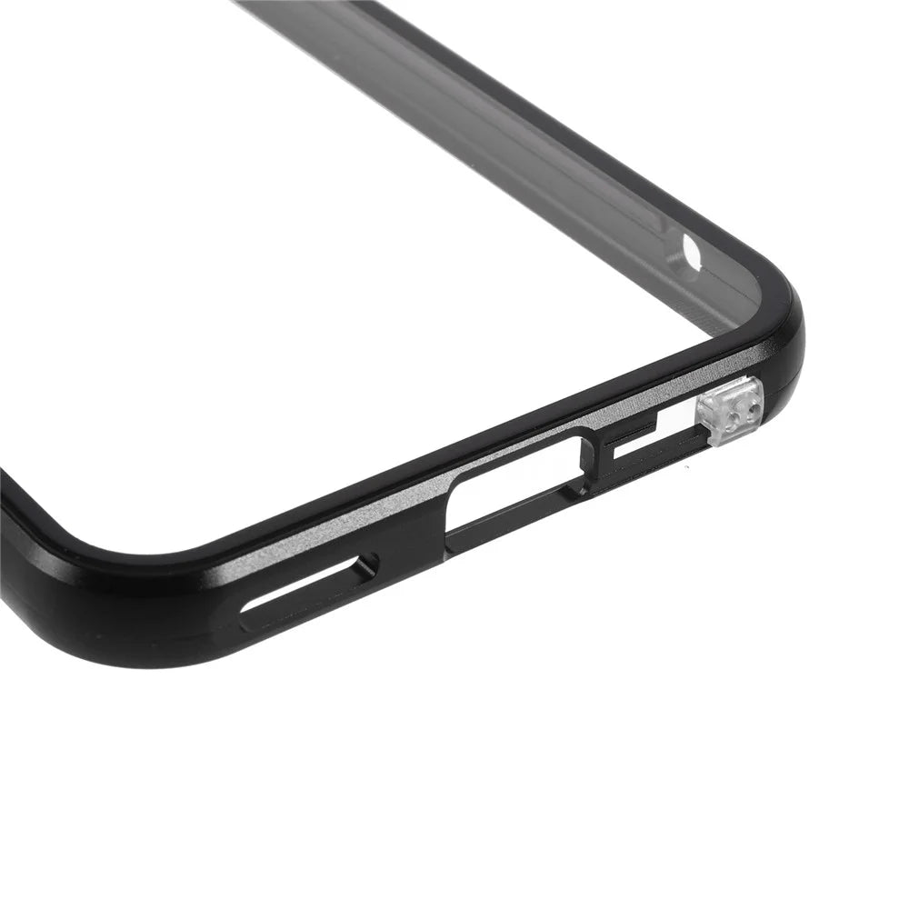 For Samsung Galaxy S22 5G Aluminium Alloy Frame + Double-sided Tempered Glass Phone Case Full Coverage Mobile Phone Cover - Black - 7