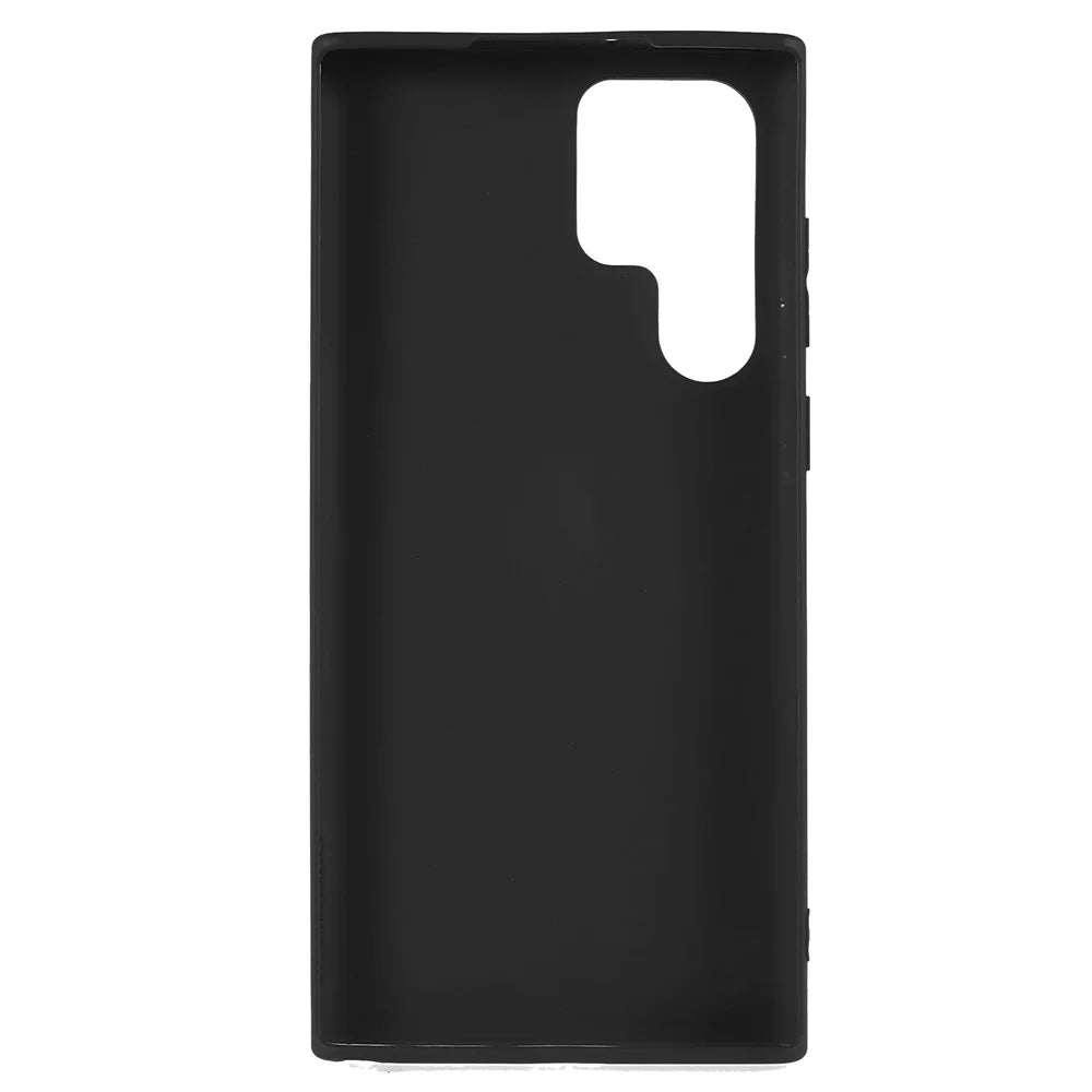 For Samsung Galaxy S22 Ultra 5G Slim Fit Soft TPU Phone Back Cover Protective Matte Finish Coating Case - Black - 3