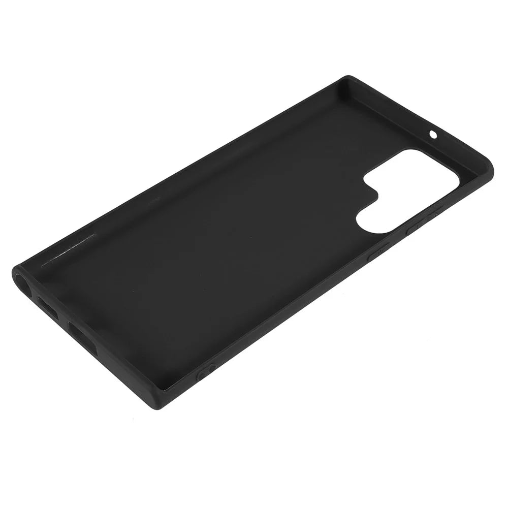 For Samsung Galaxy S22 Ultra 5G Slim Fit Soft TPU Phone Back Cover Protective Matte Finish Coating Case - Black - 7