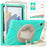 For Samsung Galaxy Tab A8 10.5 (2021) / A8 10.5 (2022) Rotary Kickstand PC + Silicone Tablet Case Hand Strap Protective Cover with Shoulder Strap - Mint Green - 1