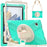 For Samsung Galaxy Tab A8 10.5 (2021) / A8 10.5 (2022) Rotary Kickstand PC + Silicone Tablet Case Hand Strap Protective Cover with Shoulder Strap - Mint Green - 2