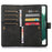 For Samsung Galaxy S22 5G Split Leather Stand Multiple Card Slots Case Wallet Phone Cover with Hand Strap - Black - 6