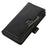 For Samsung Galaxy S22 5G Split Leather Stand Multiple Card Slots Case Wallet Phone Cover with Hand Strap - Black - 7