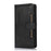 For Samsung Galaxy S22+ 5G Wrist Strap Magnetic Clasp Split Leather Phone Stand Case Protector with Multiple Card Slots - Black - 2