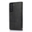 For Samsung Galaxy S22+ 5G Wrist Strap Magnetic Clasp Split Leather Phone Stand Case Protector with Multiple Card Slots - Black - 3