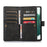 For Samsung Galaxy S22+ 5G Wrist Strap Magnetic Clasp Split Leather Phone Stand Case Protector with Multiple Card Slots - Black - 4