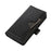 For Samsung Galaxy S22+ 5G Wrist Strap Magnetic Clasp Split Leather Phone Stand Case Protector with Multiple Card Slots - Black - 7