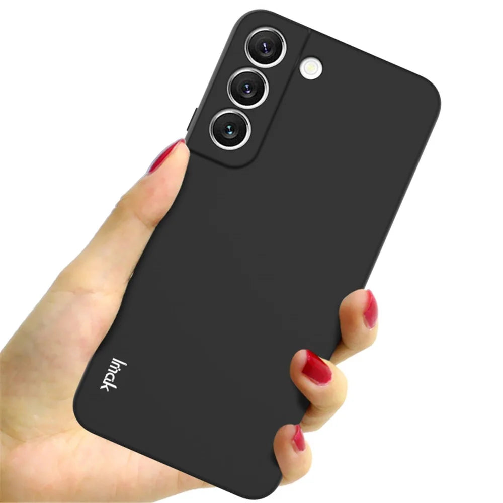IMAK UC-2 Series Skin-feel Soft TPU Case for Samsung Galaxy S22 5G, Anti-scratch Slim Phone Cover - Black - 5