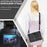 For Samsung Galaxy Tab A8 10.5 (2021) / (2022) Wi-Fi SM-X200 / LTE SM-X205 Hard PC Soft Silicone Case with PET Screen Protector Swivel Kickstand Shockproof Cover with Hand / Shoulder Strap - Black / Black - 6