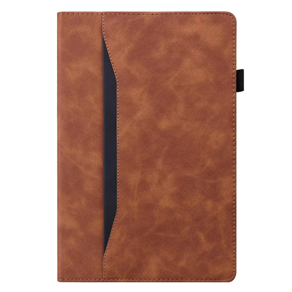 For Samsung Galaxy Tab S9+ / S8+ / S7+ PU Leather Flip Stand Cover Wallet Design Business Tablet Case with Pencil Holder and Auto Wake / Sleep - Brown - 2