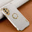 For Samsung Galaxy A32 5G/M32 5G Crocodile Texture PU Leather Coated TPU Case 6D Electroplated Kickstand Cover - White - 2